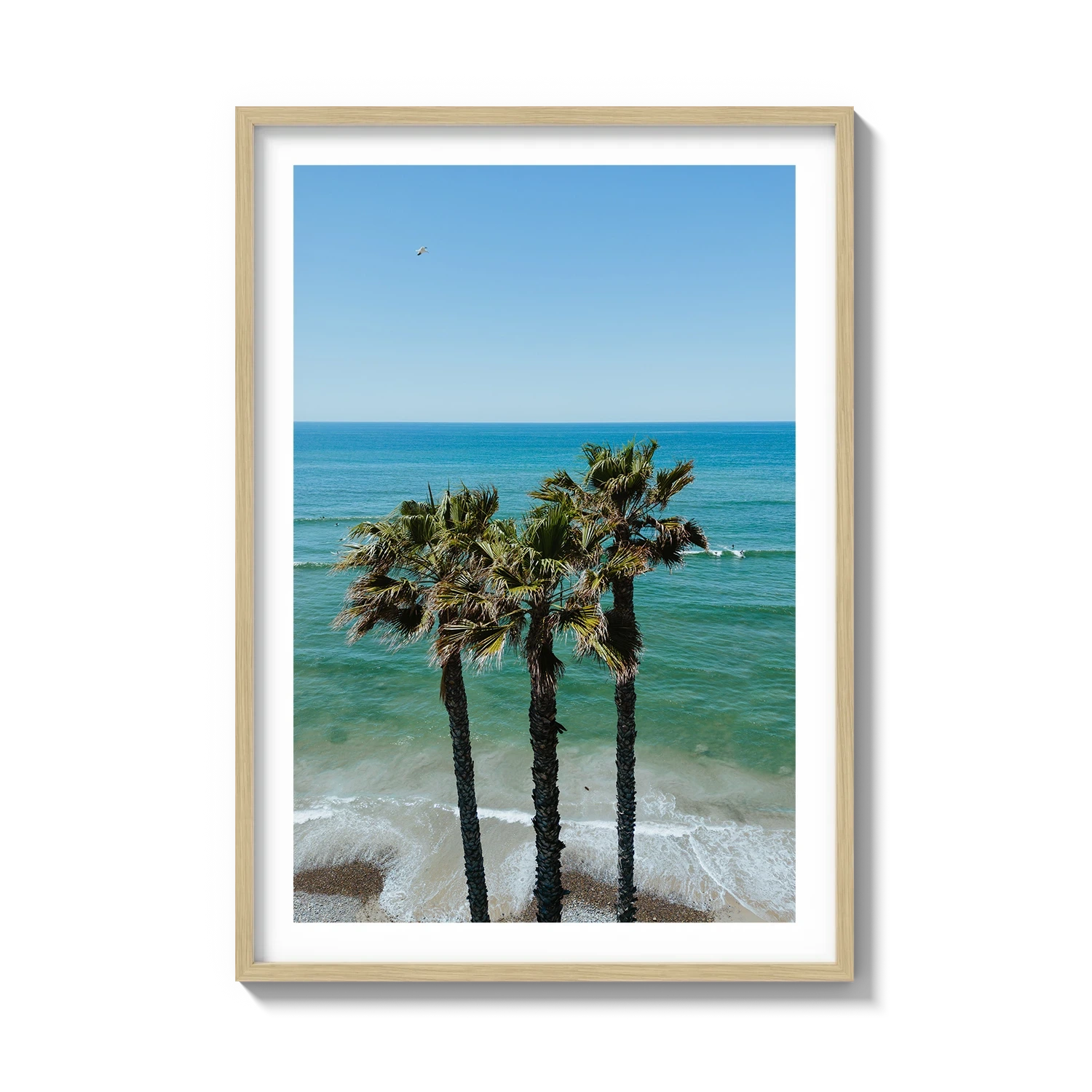 Three Palm Trees at the Beach